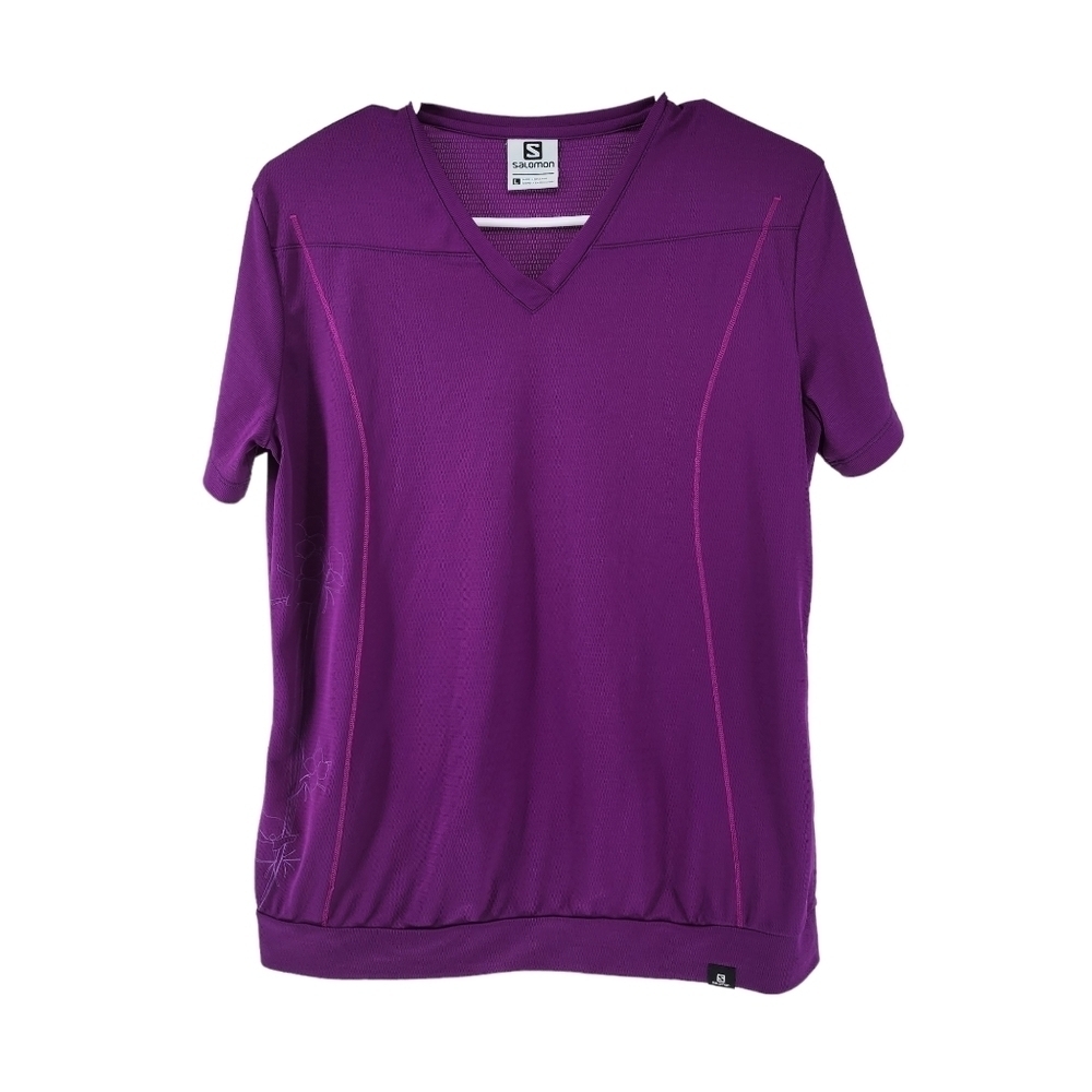 Salomon Women's V-Neck Short Sleeve Top - L